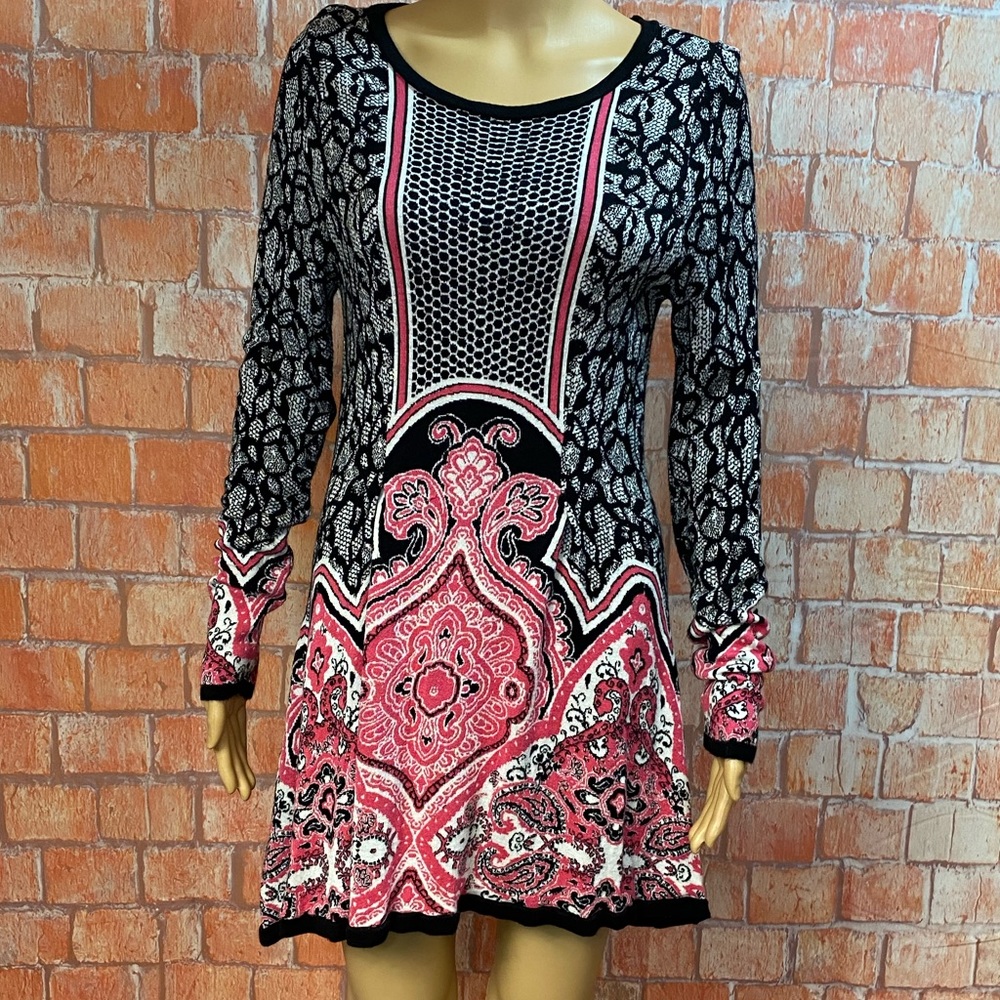 Style & Co Print Sweater Dress‎